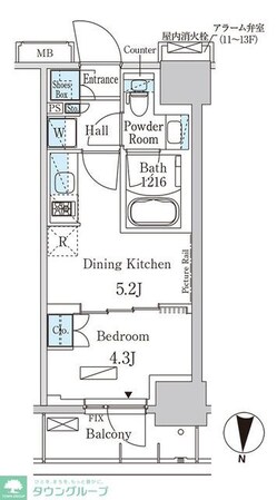 パークアクシス両国スクエアの物件間取画像